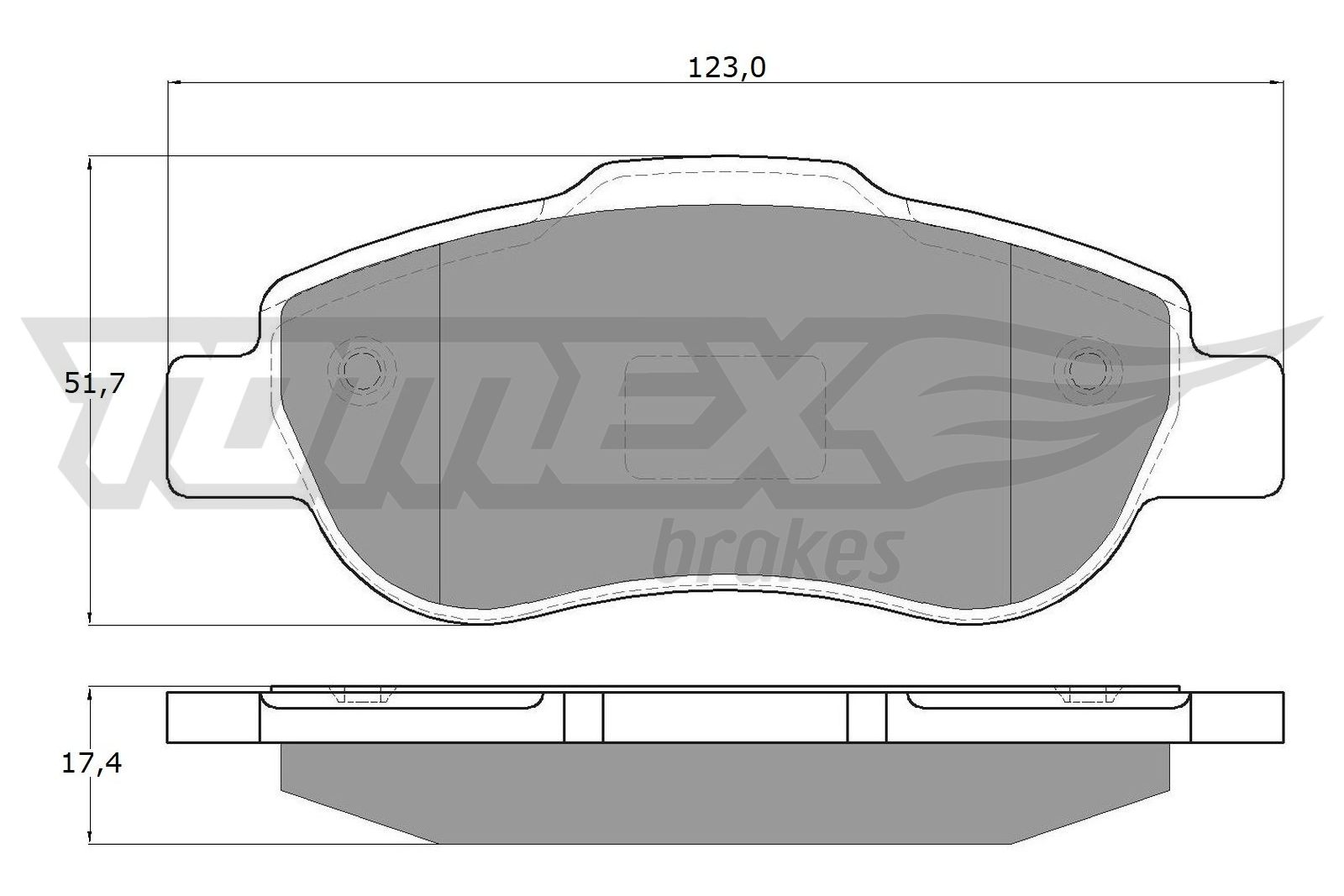 Sada brzdových platničiek kotúčovej brzdy TOMEX Brakes